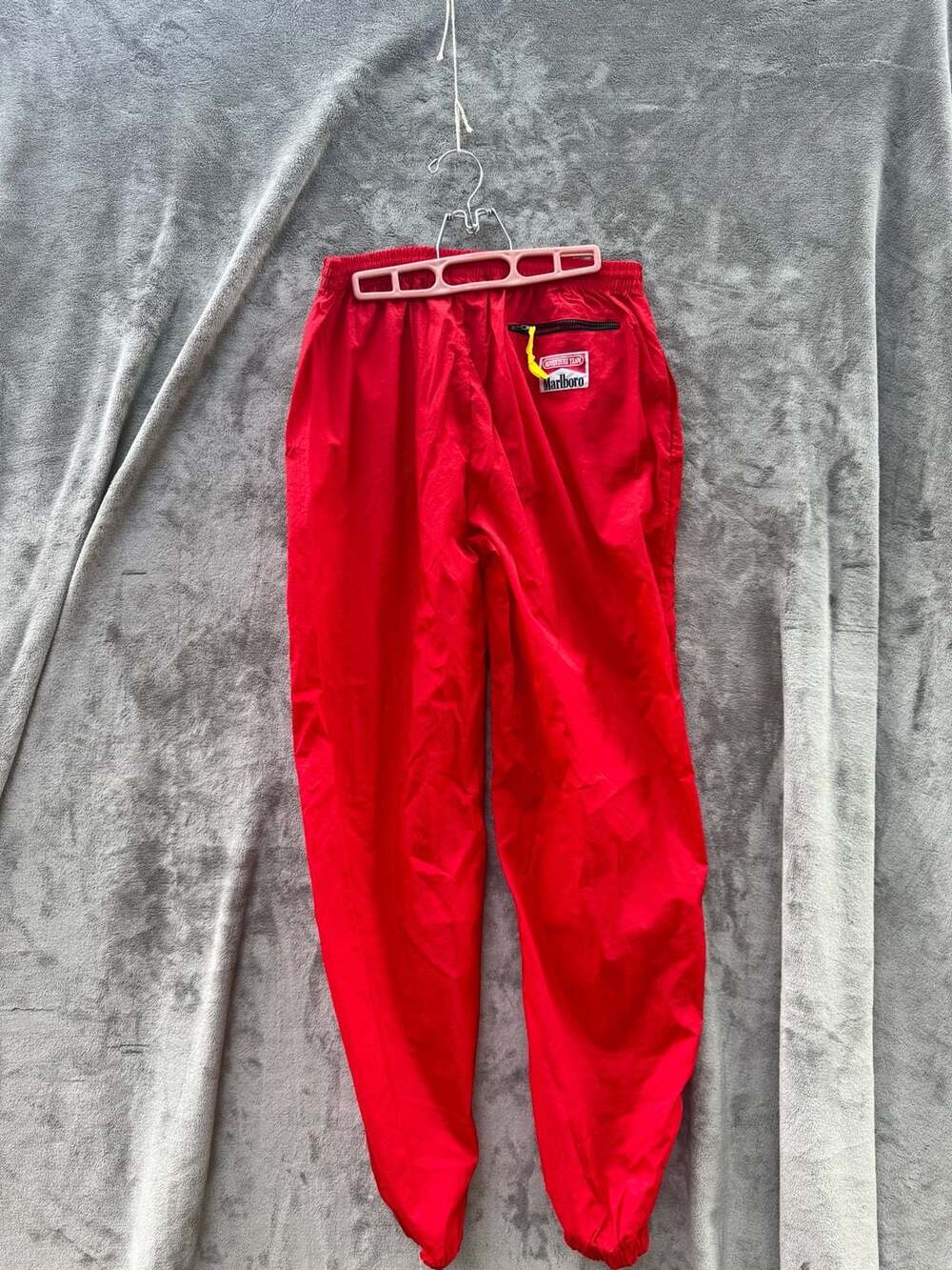 Vintage 90s Marlboro Adventure Team Red Nylon Windbreaker Track Pants